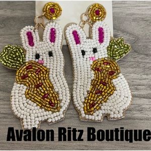 🎉❤️Julia Beaded Easter Bunny Rabbit Earrings
